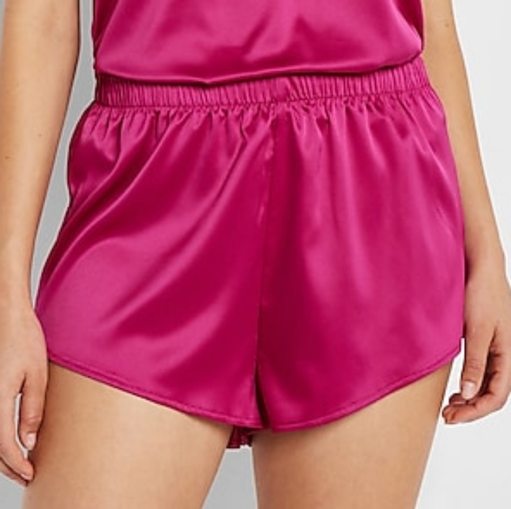 NWT EXPRESS Satin barbie pink pajama shorts